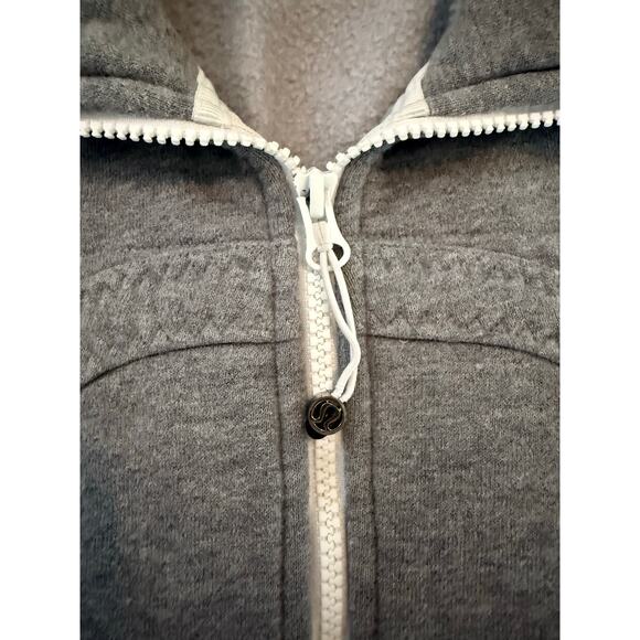 Lululemon Calm & Cozy full zip Jacket in heathered medium gray size 8 - Picture 4 of 12
